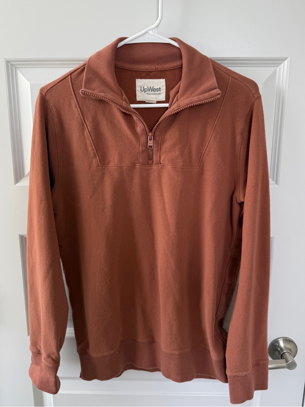 UpWest Resort & Mercantile Burnt Orange 1/4 Zip Pullover Unisex Cotton Size S